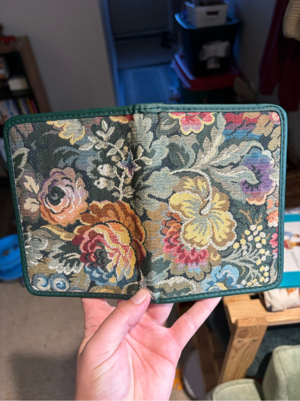 Floral Tapestry Journal Cover in Green